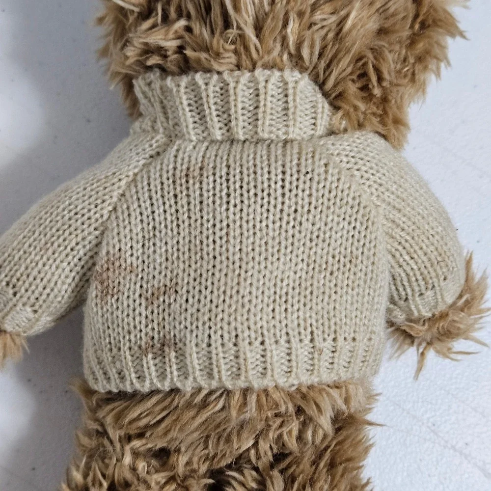 Ralph Lauren Plush Toy Brown 2002 Polo Bear Knit Sweater Vintage Preppy Y2K